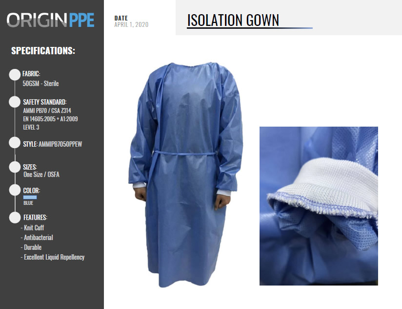 PPE Isolation Gown